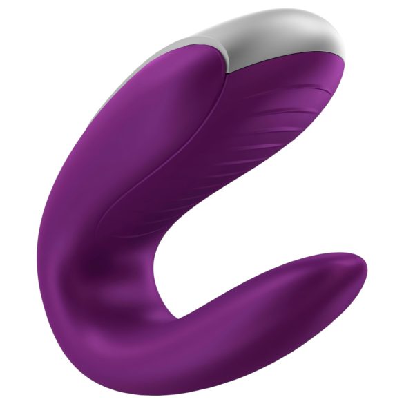 Satisfyer Double Fun - koppel vibrator - app-gestuurd - siliconen - paars