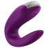 Satisfyer Double Fun - koppel vibrator - app-gestuurd - siliconen - paars