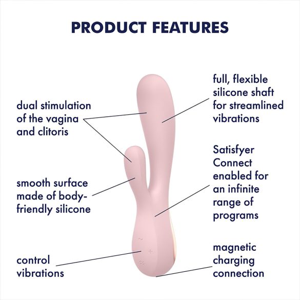 Satisfyer Mono Flex - slimme waterdichte vibrator (roze)