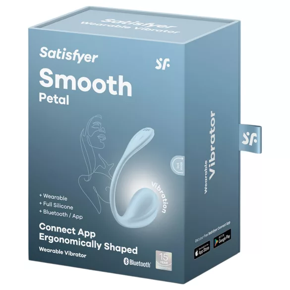 Satisfyer Smooth Petal - draagbaar app-gestuurd vibrerend ei (blauw)