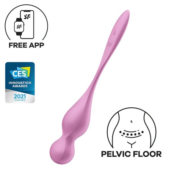 Satisfyer Love Birds 1 - slimme vibrerende geishaballetje - siliconen roze