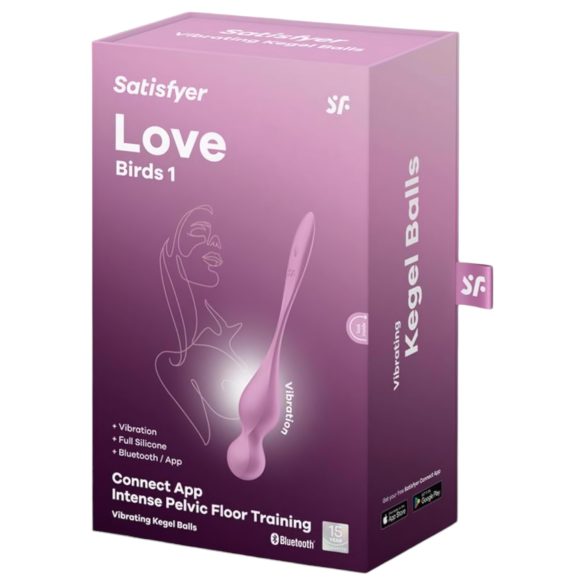 Satisfyer Love Birds 1 - slimme vibrerende geishaballetje - siliconen roze