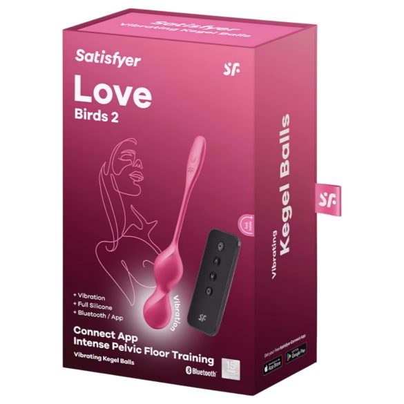 Satisfyer Love Birds 2 - slimme, vibrerende kegelbal (roze)