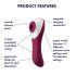 Satisfyer Dual Crush - vibrator voor vagina en clitoris - oplaadbaar - rood