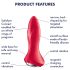Satisfyer Rotator Plug 1 - parelanale vibrator (rood)