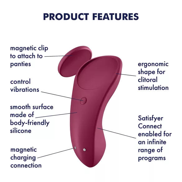 Satisfyer Sexy Secret - App-gestuurde slipvibrator (rood)