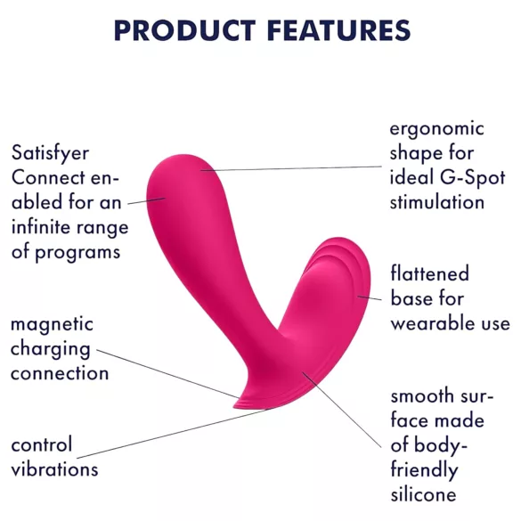 Satisfyer Top Secret - app-gestuurde vibrator (roze)