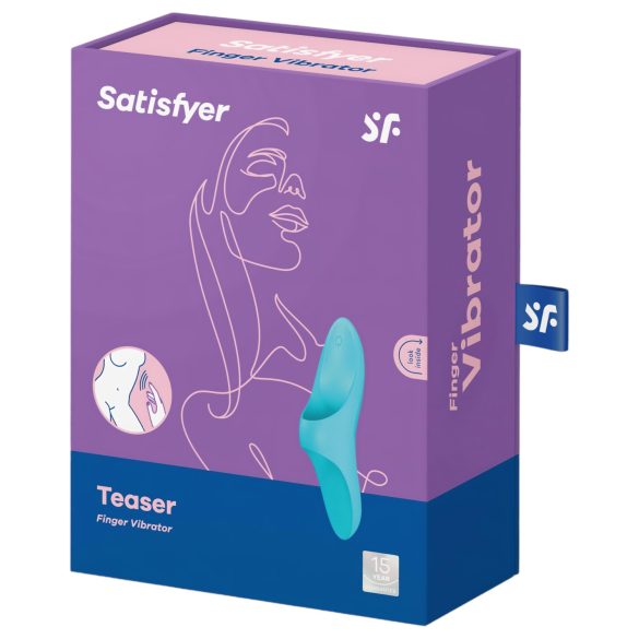 Satisfyer Teaser - oplaadbare waterdichte vinger vibrator - turquoise
