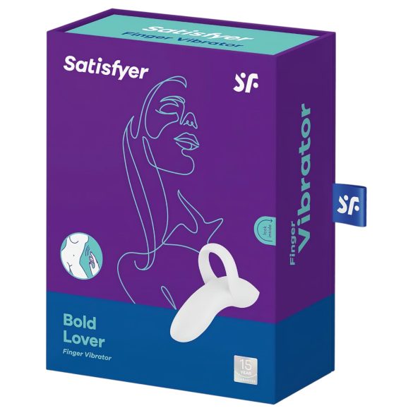 Satisfyer Bold Lover - oplaadbare waterdichte vinger vibrator - wit