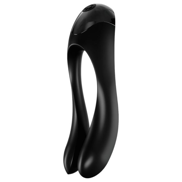 Satisfyer Candy Cane - oplaadbare waterproof vibrator met twee armen - zwart