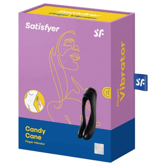 Satisfyer Candy Cane - oplaadbare waterproof vibrator met twee armen - zwart