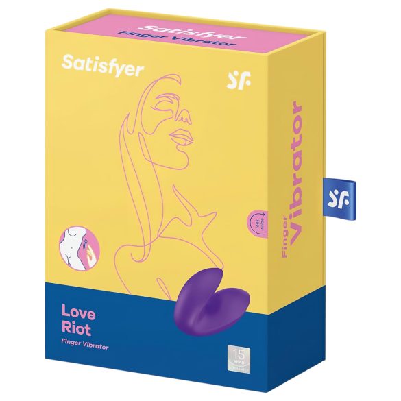Satisfyer Love Riot - oplaadbare waterdichte vinger vibrator - paars