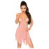Penthouse Sweet Beast - babydoll set - rozenprint - roze - M/L