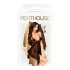 Penthouse - babydoll set - rozenprint - zwart - L/XL