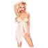 Penthouse Sweet Beast - babydoll set - bloemenmotief - wit