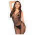 Penthouse Wild Catch - mouwloze netstof overall (zwart) - XL