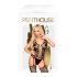 Penthouse Love Bud - lingerie set - open kant netstof - zwart - XL