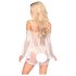 Penthouse Lip Smacker - kanten set met off-shoulder (wit) - M/L