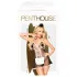 Penthouse Teaser - lingerie set - 3-delig kamermeisje kostuum - zwart wit - M/L