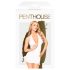 Penthouse Earth-shaker - halterjurk met string - wit - L/XL