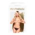 Penthouse Hot Getaway - strikje, open, kanten string (zwart) - L/XL