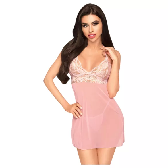 Penthouse Bedtime Story - babydoll met string - roze - L/XL