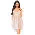 Penthouse Naughty Doll - kanten jurkje en string (wit) - M/L