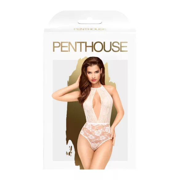 Penthouse Toxic Powder - body met halternek - wit - L/XL