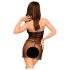 Penthouse All Yours - kanten negligé en string (zwart) - L/XL