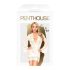 Penthouse Sweet Retreat - kanten ochtendjas en string (wit) - XL