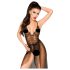 Penthouse Best Forplay - kanten bodysuit met tule sjaal (zwart)