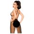 Penthouse Best Forplay - kanten bodysuit met tule sjaal (zwart) - M/L