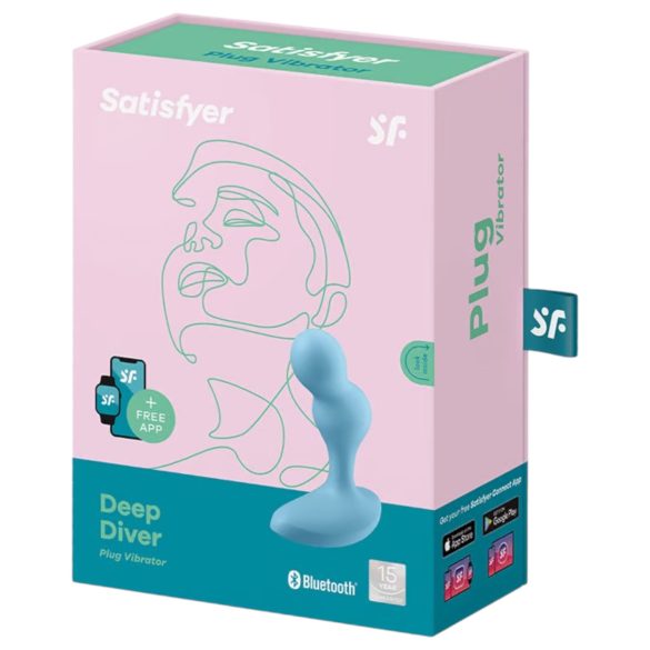Satisfyer - anaal vibrator - op afstand bestuurbaar - siliconen blauw