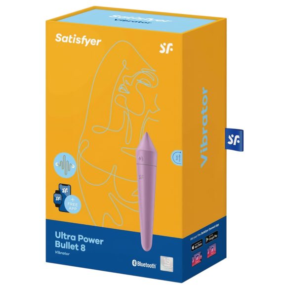 Satisfyer Ultra Power Bullet 8 - mini vibratie-ei - waterdicht - paars