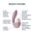Satisfyer Supernova - oplaadbare luchtgolven 2in1 vibrator (roze)