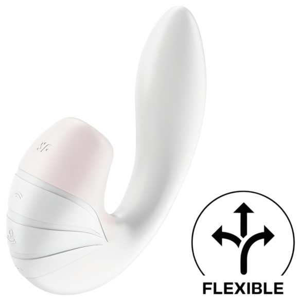 Satisfyer Supernova - oplaadbare 2-in-1 luchtdruk vibrator (wit)