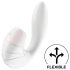 Satisfyer Supernova - oplaadbare 2-in-1 luchtdruk vibrator (wit)