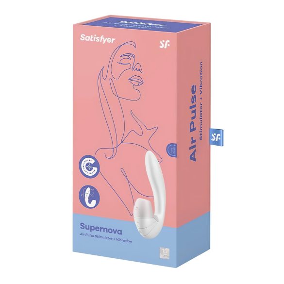 Satisfyer Supernova - luchtdruk vibrator 2-in-1 - oplaadbaar - wit