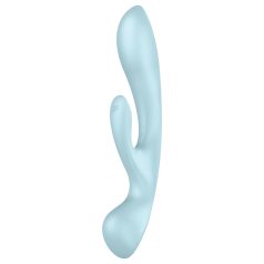   Satisfyer Triple Oh - vibrator met clitorisstimulator - oplaadbaar - blauw