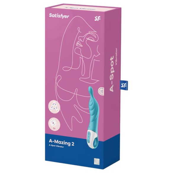 Satisfyer A-Mazing 2 - oplaadbare A-punt vibrator (turkoois)