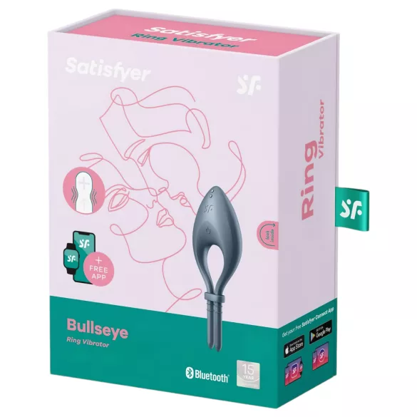 Satisfyer Bullseye - App-gestuurde vibrerende penisring voor mannen (grijs)