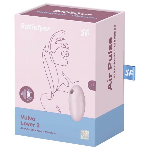 Satisfyer Vulva Lover 3 - luchtdruk clitorisstimulator - oplaadbaar - roze