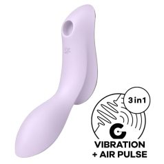   Satisfyer Curvy Trinity 2 - luchtdruk vibrator en viberend - lila