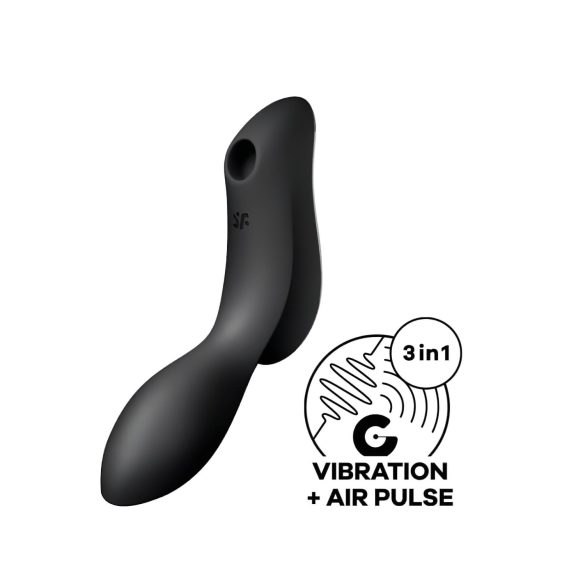 Satisfyer Curvy Trinity 2 - luchtdruk 2in1 vibrator (zwart)