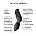 Satisfyer Curvy Trinity 2 - luchtdruk 2in1 vibrator (zwart)