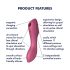 Satisfyer Curvy Trinity 3 - luchtdruk 2in1 vibrator (rood)