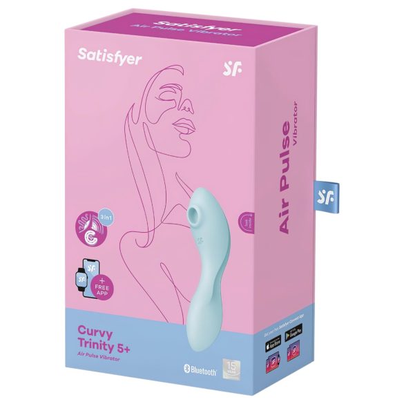 Satisfyer Curvy Trinity 5+ - vibrator en luchtdrukstimulator - blauw
