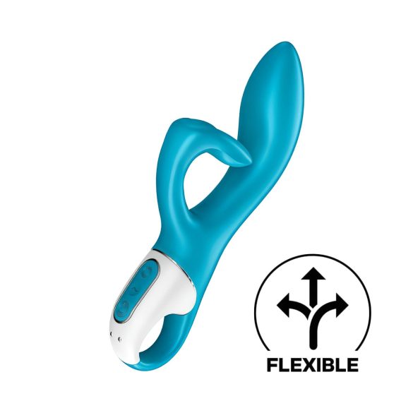 Satisfyer Embrace Me - oplaadbare rabbit vibrator - turquoise