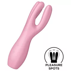   Satisfyer Threesome 3 - oplaadbare clitoris vibrator - siliconen - roze