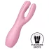 Satisfyer Threesome 3 - oplaadbare clitoris vibrator - siliconen - roze